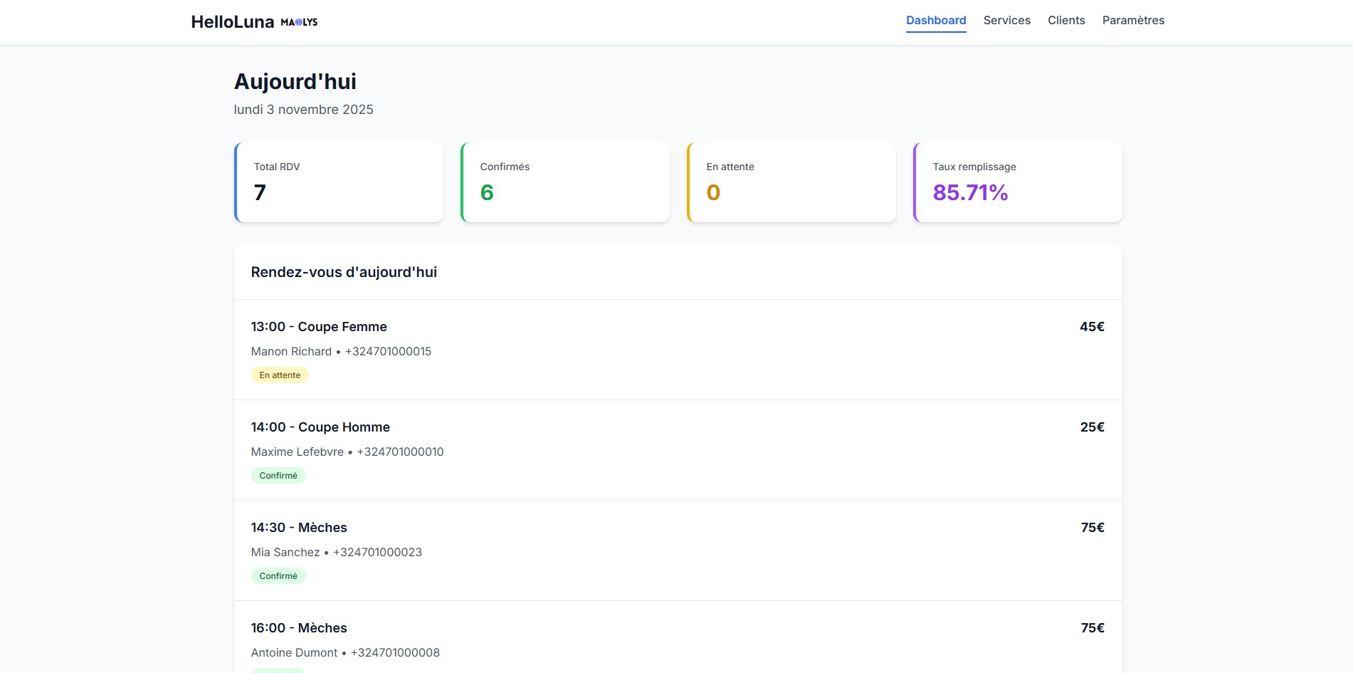 Screenshot de HelloLuna